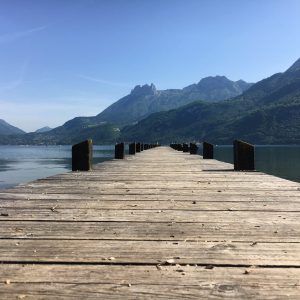 Annecy lake boardwalk