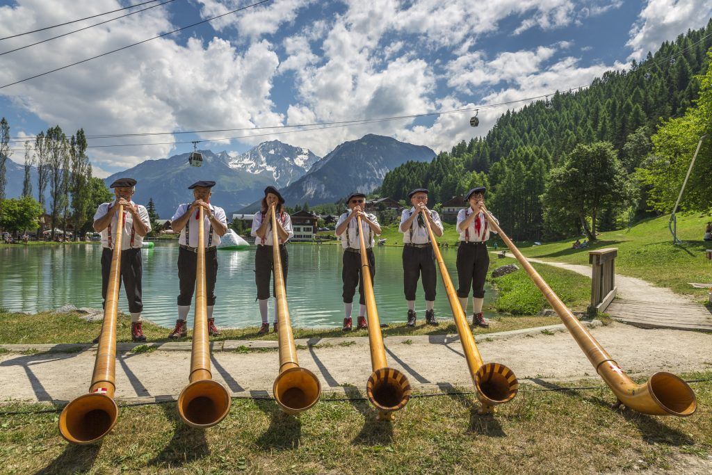 Tradition french festivals in the alps